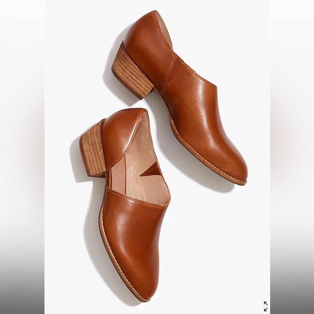 EUC MADEWELL The Lucie Shoe In Leather Chestnut Slip On Flat Loafers